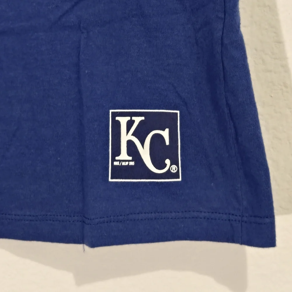 Nike Blue Kansas City Royals KC Logo  T-Shirt Size Medium - Picture 5 of 9